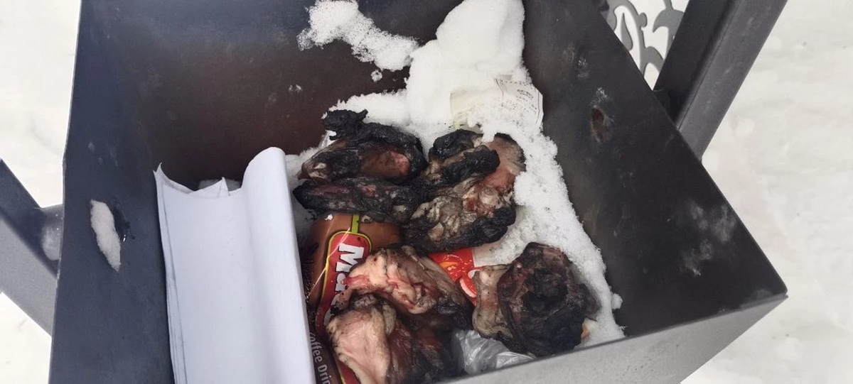 В Риддере на Вечном огне кто-то жарил курицу