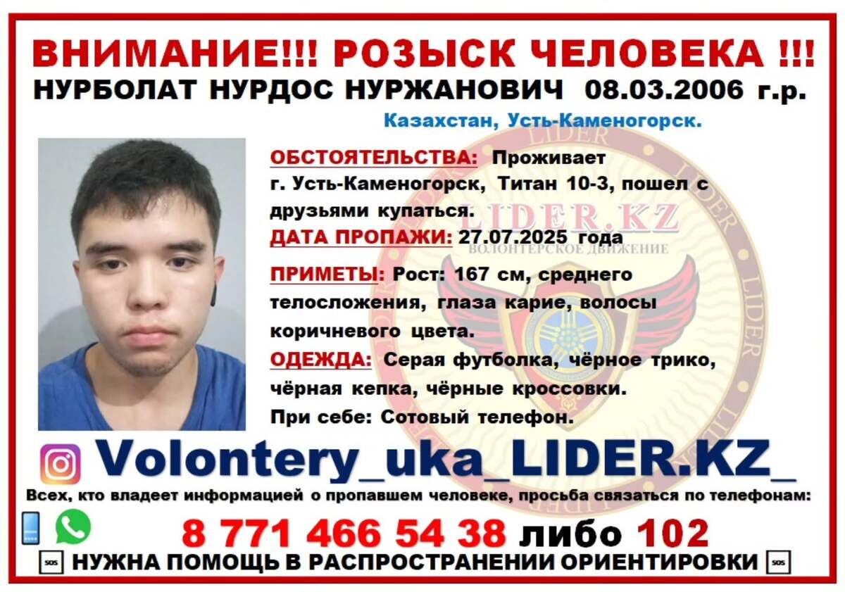 Поиски тела утонувшего устькаменогорца ведутся в Глубоковском и Шемонаихинском районах