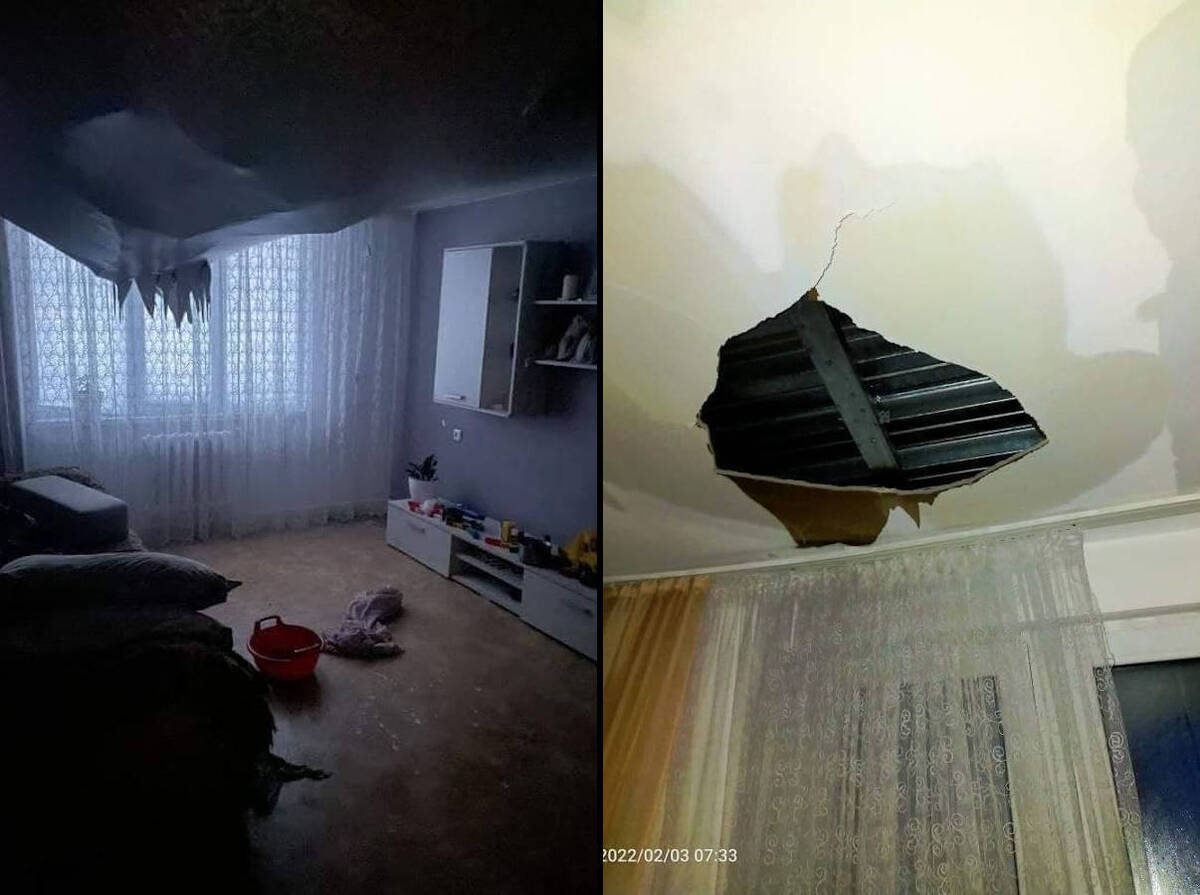 В одной из новостроек Усть-Каменогорска рухнул потолок